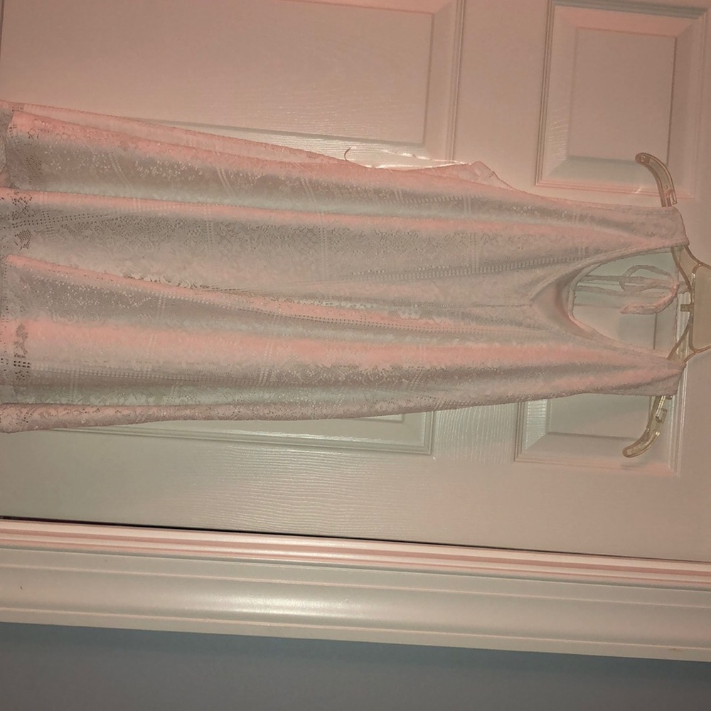 White Miami lace dress!!!! SUPER CUTE. WORN ONCE